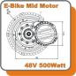 Mobile Preview: E-BIKE MID Mittelmotor Kit Pedelec 48V 500W Antrieb Umbausatz Inside Controller