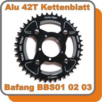 Kettenblatt 42er für Mittelmotor Bafang/Alu - Ebike - Zahnrad - chainring