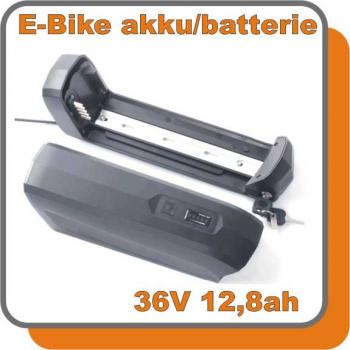 E-Bike Akku seitlich 36V 12,8ah Li-ionen Akku mit BMS und Charger (MTB) 462Wh