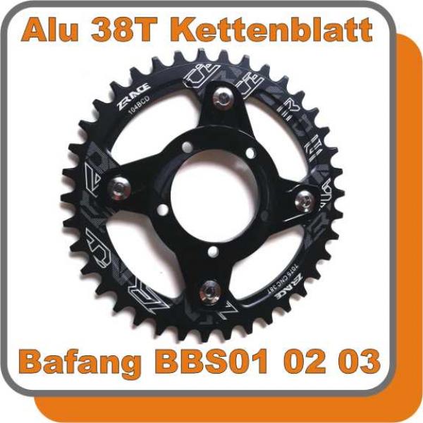 Kettenblatt 38er für Mittelmotor Bafang/Alu - Ebike - Zahnrad - chainring