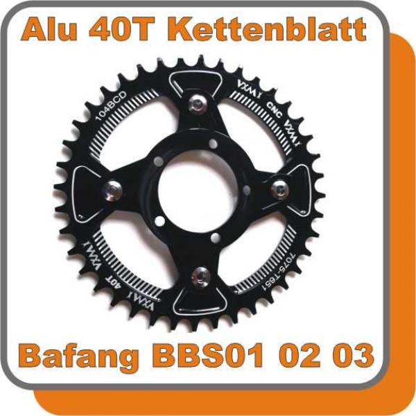 Kettenblatt 40er für Mittelmotor Bafang/Alu - Ebike - Zahnrad - chainring
