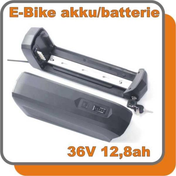 E-Bike Akku seitlich 36V 12,8ah Li-ionen Akku mit BMS und Charger (MTB) 462Wh